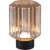 HLW LED LED Table Lamp - Trion Doli - 1.5W - Warm White 3000K - Rechargeable batteries - Matte Black - Metal - Amber Glass HLW LED LED Table Lamp - Trion Doli - 1.5W - Warm White 3000K - Rechargeable batteries - Matte Black - Metal - Amber Glass