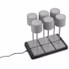 Grijze LED tafellamp met 6 lichtpunten, 1.5W vermogen en oplaadbare batterijen Grijze LED tafellamp met 6 lichtpunten, 1.5W vermogen en oplaadbare batterijen