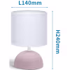 HLW LED LED Tafellamp Aigi Conton 1 - Mat Roze Keramiek - E14 Fitting - Rond Design HLW LED LED Tafellamp Aigi Conton 1 - Mat Roze Keramiek - E14 Fitting - Rond Design