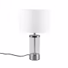 witte LED tafellamp met mat nikkelen voet en E14 fitting geschikt tot 25W witte LED tafellamp met mat nikkelen voet en E14 fitting geschikt tot 25W