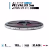Velvalux Dimbare LED Strip 5 Meter - Warm Wit 3000K - Waterdicht IP67 Velvalux Dimbare LED Strip 5 Meter - Warm Wit 3000K - Waterdicht IP67
