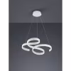 Mat witte moderne LED hanglamp van mat aluminium met 52W dimbaar warm wit licht Mat witte moderne LED hanglamp van mat aluminium met 52W dimbaar warm wit licht