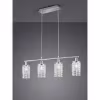 moderne LED hanglamp met 4 lichtpunten in mat chroom aluminium en 10W vermogen moderne LED hanglamp met 4 lichtpunten in mat chroom aluminium en 10W vermogen