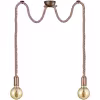 LED Hanglamp - Bronzen LED lamp met 2-lichts E27 fitting Verlichting per ruimte LED Hanglamp - Bronzen LED lamp met 2-lichts E27 fitting Verlichting per ruimte