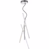 Moderne dimbare hanglamp in nikkel met warm wit licht en 22,5W vermogen Moderne dimbare hanglamp in nikkel met warm wit licht en 22,5W vermogen