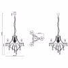 HLW LED LED Chandelier Trion Lucy - 3-light, E14 fitting, clear aluminum design HLW LED LED Chandelier Trion Lucy - 3-light, E14 fitting, clear aluminum design