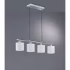 moderne rechthoekige LED hanglamp in mat nikkel met aluminium afwerking en E14 fitting moderne rechthoekige LED hanglamp in mat nikkel met aluminium afwerking en E14 fitting