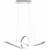 Moderne witte dimbare LED hanglamp 28W met neutraal wit licht voor sfeervolle verlichting Moderne witte dimbare LED hanglamp 28W met neutraal wit licht voor sfeervolle verlichting