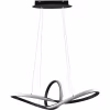 HLW LED LED Pendant Lamp 28W - Dimmable, Warm White 3000K - Matte Black & White Aluminum HLW LED LED Pendant Lamp 28W - Dimmable, Warm White 3000K - Matte Black & White Aluminum