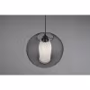 HLW LED Zwarte LED Hanglamp Trion Filtran - Mat Zwart Aluminium, Rond, E27 Fitting