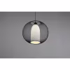 HLW LED Zwarte LED Hanglamp Trion Filtran - Mat Zwart Aluminium, Rond, E27 Fitting