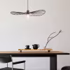 mat zwarte ronde LED hanglamp met metalen frame en 40W vermogen in modern design mat zwarte ronde LED hanglamp met metalen frame en 40W vermogen in modern design
