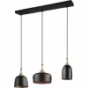 Zwarte metalen LED hanglamp met drie lichtpunten en modern design, 25W vermogen Zwarte metalen LED hanglamp met drie lichtpunten en modern design, 25W vermogen