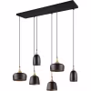 HLW LED Metal LED Pendant Lamp Trion Zira - Black 6-light LED lamp with E14 fitting HLW LED Metal LED Pendant Lamp Trion Zira - Black 6-light LED lamp with E14 fitting