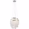 Dimbare metalen LED hanglamp in chroomkleur met modern design en 38W vermogen Dimbare metalen LED hanglamp in chroomkleur met modern design en 38W vermogen