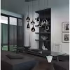 Zwarte metalen LED hanglamp met 8 lichtpunten en modern design, 40W vermogen Zwarte metalen LED hanglamp met 8 lichtpunten en modern design, 40W vermogen