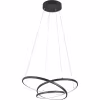 Zwarte dimbare LED hanglamp 34W met modern design en verstelbare lichtkleur Zwarte dimbare LED hanglamp 34W met modern design en verstelbare lichtkleur