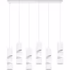 Witte metalen hanglamp met 6 LED-lichtbronnen en moderne uitstraling, 10W vermogen Witte metalen hanglamp met 6 LED-lichtbronnen en moderne uitstraling, 10W vermogen