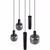 Zwarte metalen LED hanglamp met 5 lichtbronnen en modern design, 10W vermogen Zwarte metalen LED hanglamp met 5 lichtbronnen en modern design, 10W vermogen