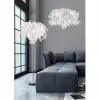 Moderne LED hanglamp met vier E14 lichtpunten in glanzend chroom en rond design, 28W vermogen Moderne LED hanglamp met vier E14 lichtpunten in glanzend chroom en rond design, 28W vermogen