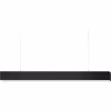 Lineaire zwarte LED hanglamp met wit diffuserpaneel, 40W vermogen, modern design, warm wit licht 3000K Lineaire zwarte LED hanglamp met wit diffuserpaneel, 40W vermogen, modern design, warm wit licht 3000K