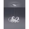Moderne dimbare LED hanglamp 38W in matgrijs met warm wit licht 3000K Moderne dimbare LED hanglamp 38W in matgrijs met warm wit licht 3000K