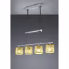 moderne LED hanglamp met vier lichtpunten in nikkelkleurig aluminium en 28W vermogen moderne LED hanglamp met vier lichtpunten in nikkelkleurig aluminium en 28W vermogen