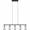 HLW LED Black & Gold LED Pendant Lamp Trion Zuncka - 5-light E27, Rectangular HLW LED Black & Gold LED Pendant Lamp Trion Zuncka - 5-light E27, Rectangular
