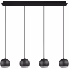 HLW LED Zwarte LED Hanglamp - 4-lichts LED Lamp met E14 Fitting, Mat Zwart HLW LED Zwarte LED Hanglamp - 4-lichts LED Lamp met E14 Fitting, Mat Zwart
