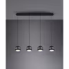 HLW LED Zwarte LED Hanglamp - 4-lichts LED Lamp met E14 Fitting, Mat Zwart HLW LED Zwarte LED Hanglamp - 4-lichts LED Lamp met E14 Fitting, Mat Zwart