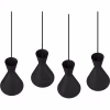 HLW LED Zwarte LED Hanglamp Trion Ewomi - 4-lichts LED lamp met E27 fitting en aluminium HLW LED Zwarte LED Hanglamp Trion Ewomi - 4-lichts LED lamp met E27 fitting en aluminium
