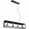 HLW LED Black LED Pendant Lamp Trion Kandin - 4-light, Matte Black Aluminum, E27 Fitting HLW LED Black LED Pendant Lamp Trion Kandin - 4-light, Matte Black Aluminum, E27 Fitting