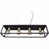 HLW LED Black LED Pendant Lamp Trion Kandin - 4-light, Matte Black Aluminum, E27 Fitting HLW LED Black LED Pendant Lamp Trion Kandin - 4-light, Matte Black Aluminum, E27 Fitting
