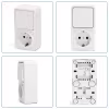 HLW LED Aigi Winy surface-mounted wall socket white + changeover earth connection HLW LED Aigi Winy surface-mounted wall socket white + changeover earth connection