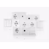HLW LED Aigi Cika white grounded socket + 2-way switch HLW LED Aigi Cika white grounded socket + 2-way switch