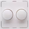 KOPP Athenis HK07 afdekplaat duo dimmer glanzend wit LED toebehoren KOPP Athenis HK07 afdekplaat duo dimmer glanzend wit LED toebehoren
