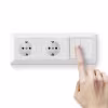 HLW LED Earthed wall socket, double, with two-way switch 16A HLW LED Earthed wall socket, double, with two-way switch 16A