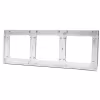 HLW LED Aigi Jura 3-gang matte silver cover frame 224x82mm