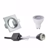 Dimbare LED inbouwspot GU10 6W 3000K 390lm vierkant chroom Lichtbronnen Dimbare LED inbouwspot GU10 6W 3000K 390lm vierkant chroom Lichtbronnen