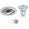 Dimbare inbouwspot GU10 3,4W 4000K mat zilver 230 lm Lichtbronnen Dimbare inbouwspot GU10 3,4W 4000K mat zilver 230 lm Lichtbronnen