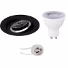 LED inbouwspot set GU10 mat zwart, 6W dimbaar, 390 lm Lichtbronnen LED inbouwspot set GU10 mat zwart, 6W dimbaar, 390 lm Lichtbronnen