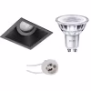 Dimbare LED inbouwspot 4W GU10 3000K Mat Zwart Kantelbaar Lichtbronnen Dimbare LED inbouwspot 4W GU10 3000K Mat Zwart Kantelbaar Lichtbronnen