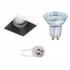 Dimbare LED spot set 4W kantelbare inbouw vierkant 4000K Lichtbronnen
