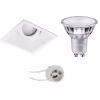 Dimbare LED spot kantelbaar vierkant mat wit GU10 DimTone Lichtbronnen