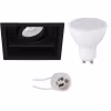 Dimbare inbouwspot GU10 6W mat zwart kantelbaar Lichtbronnen Dimbare inbouwspot GU10 6W mat zwart kantelbaar Lichtbronnen