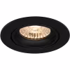 HLW LED Tiltable Round Recessed Spotlight - Matte Black, 4W LED Dimmable Spotlight GU10