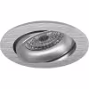 Kantelbare matzilver LED inbouwspot GU10 4W 4000K dimbaar met 350 lumen lichtopbrengst Kantelbare matzilver LED inbouwspot GU10 4W 4000K dimbaar met 350 lumen lichtopbrengst