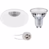 LED Inbouwspot Set 9W Dimbaar DimTone GU10 Mat Wit Ø70 Lichtbronnen