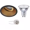 Dimbare LED Spot Set DimTone GU10 4,9W Mat Zwart/Goud Lichtbronnen Dimbare LED Spot Set DimTone GU10 4,9W Mat Zwart/Goud Lichtbronnen