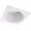 vierkante dimbare 6W LED inbouwspot mat wit met GU10 fitting en koel wit licht 6400K vierkante dimbare 6W LED inbouwspot mat wit met GU10 fitting en koel wit licht 6400K